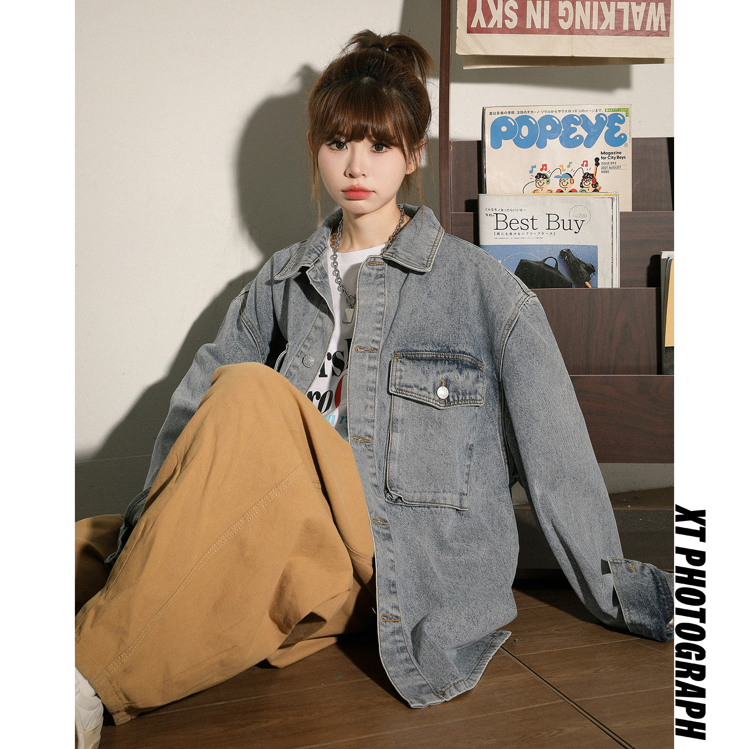 24款新款水洗牛仔中性潮流衬衫夹克N22/P98，男装夹克，星座202-3