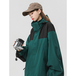撞色连帽冲锋长袖衣夹克 备货充足 货源稳定JK657 /P6598图片