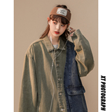 撞色潮流水洗夹克中性情侣宽松牛仔外套2015/P98/148，男装工装外套，星座202-3