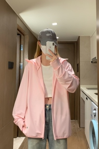 清凉一夏胖mm冰丝大码防晒服外套垂感透气百搭宽松连帽夹克女图片