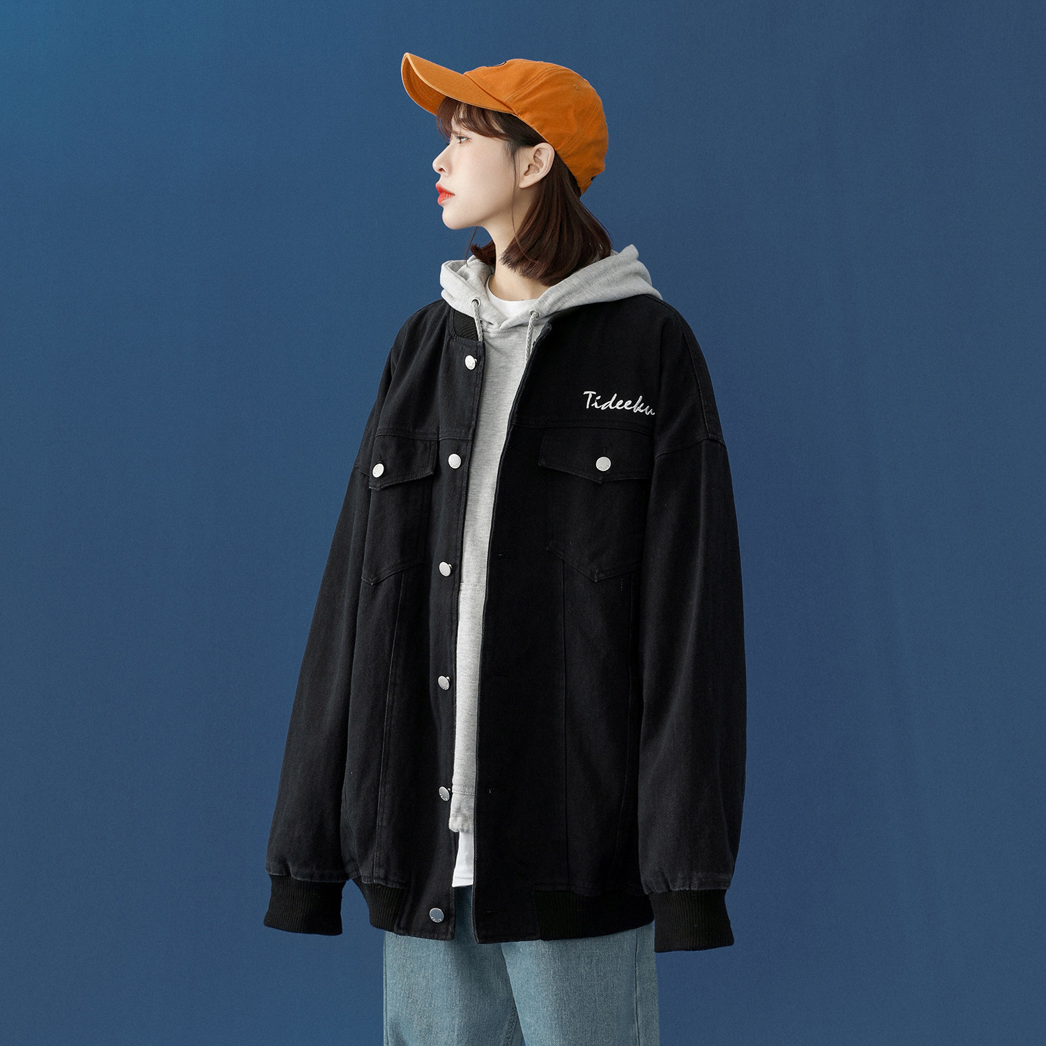 新款棒球领字母刺绣情侣款韩版夹克JK9105/P95/138,男装夹克,星座202-3