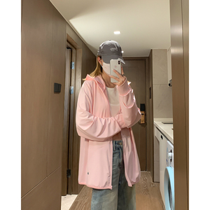 清凉一夏胖mm冰丝大码防晒服外套垂感透气百搭宽松连帽夹克女图片
