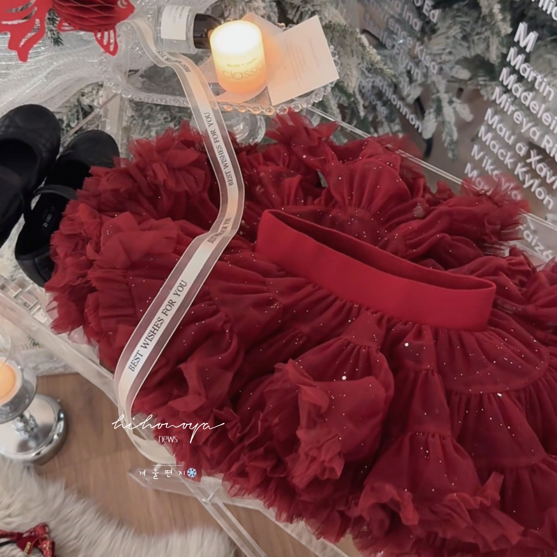 Spring韩国童装2025冬季新款宝宝甜美撒银千层纱tutu裙女童半身裙