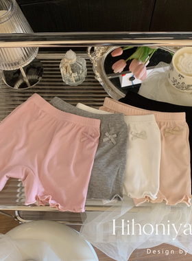 Spring韩国童装2025春款新品蝴蝶结儿童防走光安全打底裤韩版童装