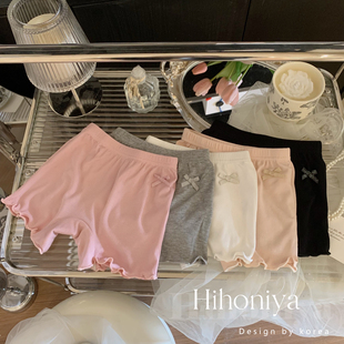 2025春款 童装 新品 韩版 蝴蝶结儿童防走光安全打底裤 Spring韩国童装