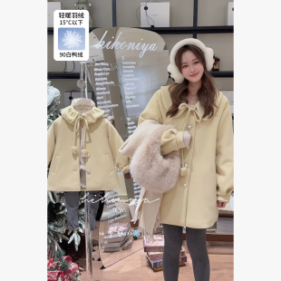 亲子90白鸭绒羽绒服女小童保暖外套 新款 Spring韩国童装 2025年冬季