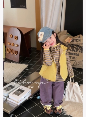 Spring韩国童装2025年秋冬新款亲子高蓬松雪丽棉马甲女童保暖坎肩