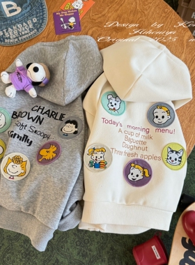 Spring韩国童装2025年秋季新款亲子卡通徽章潮牌外套女童秋冬夹克