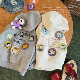 亲子卡通徽章潮牌外套女童秋冬夹克 新款 Spring韩国童装 2025年秋季