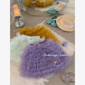 宝宝甜美纯色千层蛋糕裙女童网纱裙 新款 Spring韩国童装 2026年春季