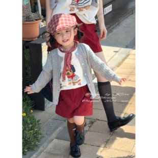 2025年秋季 裙裤 新款 纯色户外工装 女童半身裙 亲子款 Spring韩国童装