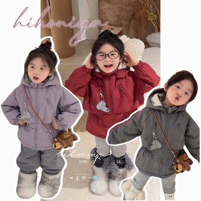 Spring韩国童装2025冬季新款宝宝三防松紧收腰羽绒服女童保暖外套