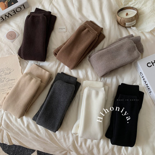 女童保暖休闲直筒连脚裤 加绒加厚打底裤 袜 2024冬季 Spring韩国童装