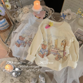 2025年春季 T恤女童套头衫 亲子款 韩版 小兔印花长袖 Spring韩国童装