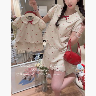 亲子甜美波点套装 新款 女童半身裙两件套 2025年夏季 Spring韩国童装