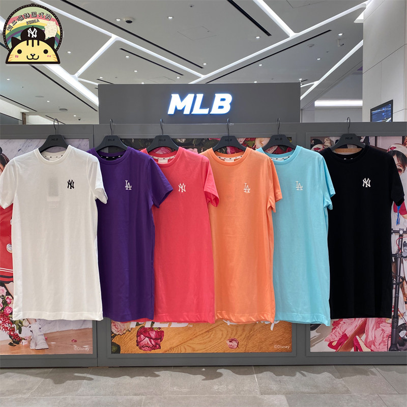mlb连衣裙韩国正品2021夏季洋基队ny字母刺绣多色减龄女长款短袖在类目 女装/女士精品, 连衣裙中 - 来自Buy2taobao.com提供专业的淘宝代购服务