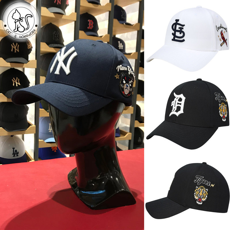 MLB Hat the republic of korea Spring and summer Lightning Little Bear Tiger head Embroidery men and women sunshade Duck tongue Baseball cap 32CP46in the Accessories/Leather belt/Hat/Muffler , Hat  category - from Buy2taobao.com to provide professional Taobao agent buy service