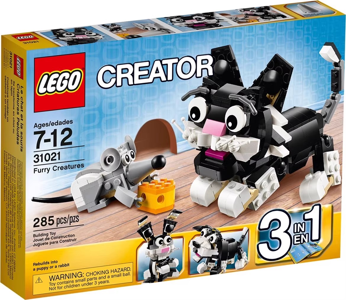 全新 LEGO 乐高积木玩具 百变宠物 创意三合一  猫和老鼠 31021
