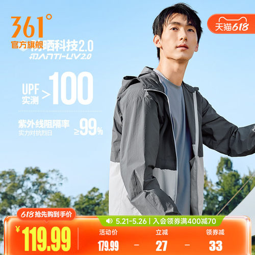 361男轻薄透气防晒服外套