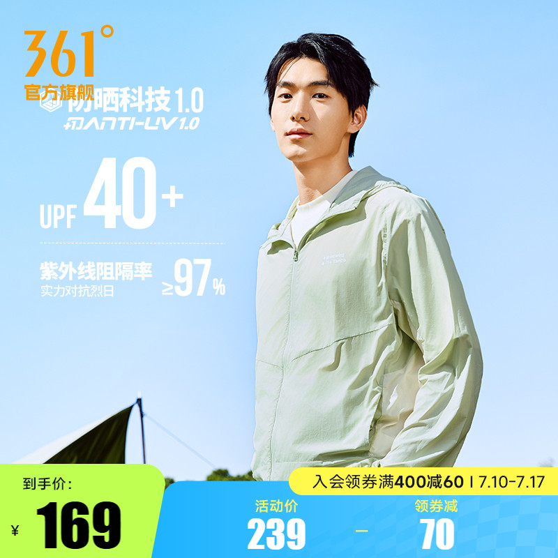 361男冰丝轻薄防晒衣运动外套