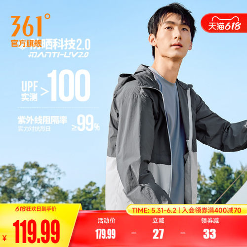 361男轻薄透气防晒服外套