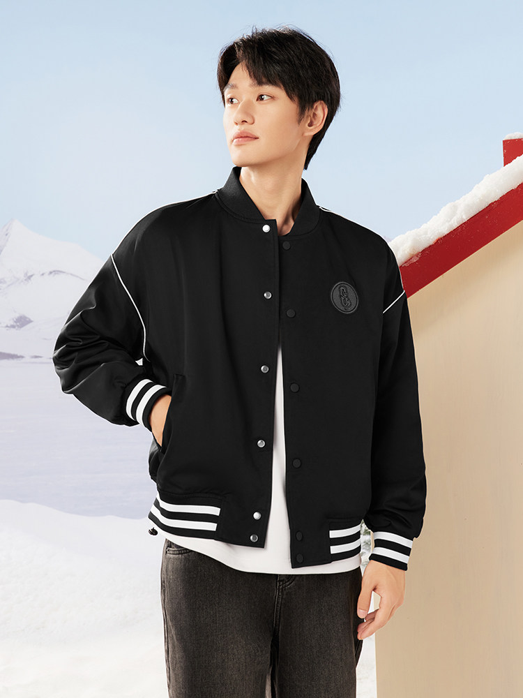 361 스포츠 자켓 여성용 2024 겨울 따뜻한 싱글 자켓 남성용 캐주얼 야구 유니폼
