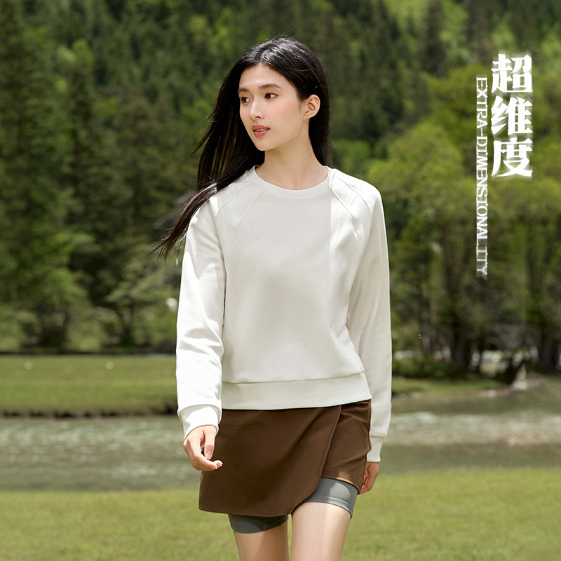 361运动卫衣女2025秋冬新款女士加绒保暖圆领套头衫卫衣印花上衣