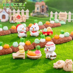 微景观创意可爱小鸡 饰品配件苔藓园艺造景小摆件 DIY装 菜园农场