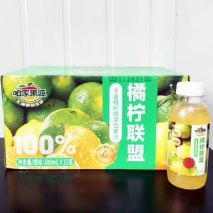 汇源集团出品咱家果源300ml100%苹果柠檬蓝莓葡萄混合果汁纯果汁