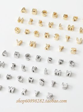 14k电镀真金色迷26个字母串珠