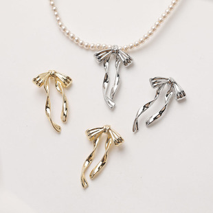 14K电镀真金保色飘逸蝴蝶结串珠项链手链diy手作材料配件