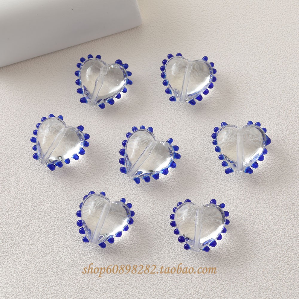 琉璃透明蓝色圆点蕾丝边直孔diy串珠复古项链手链耳饰手作配件,饰品/流行首饰/时尚饰品新,其他DIY饰品配件,淘宝优惠券,粉丝福利购,淘宝优惠卷