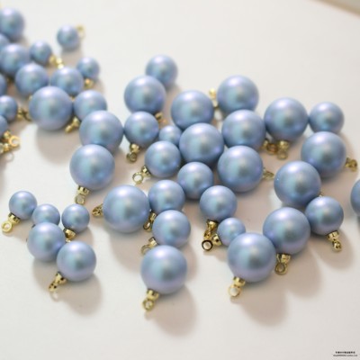 高级感蓝色手链耳饰珠子