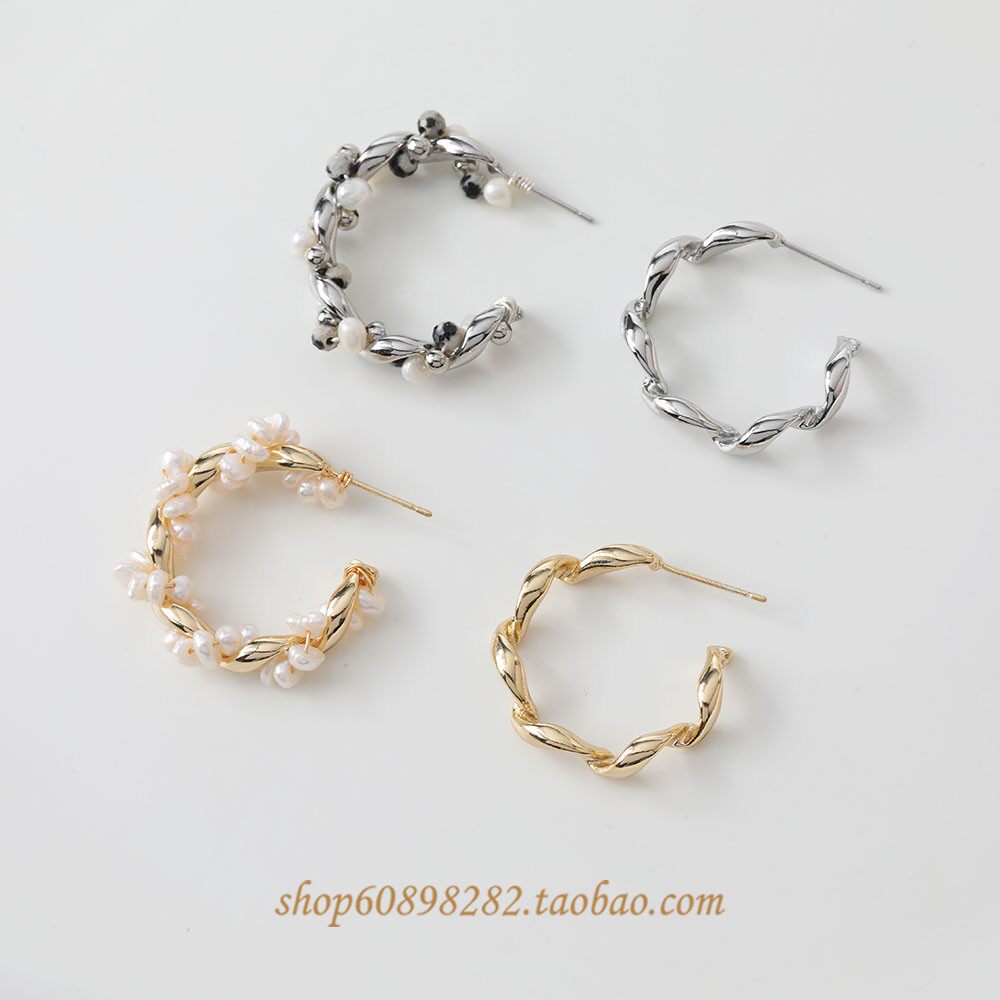 古灵精怪手工坊铜麻花耳钉