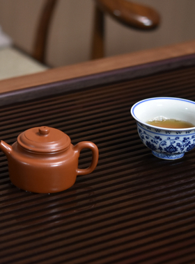 友兰轩 传统全手工精品 130CC 原矿生砂朱泥全手工德钟宜兴紫砂壶