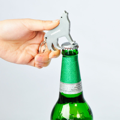 路客munkees狼啤酒开瓶器户外钥匙扣挂件时尚创意扣起子3486