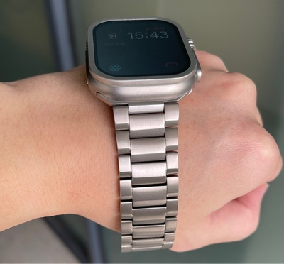 用于苹果手表Ultra2钛金属表带硬化耐磨处理Apple Watch 49mm