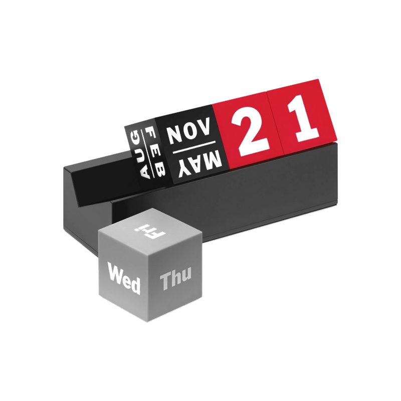 现货 Cubes Perpetual Calendar 积木万年历 美国 MoMA 塑料材质