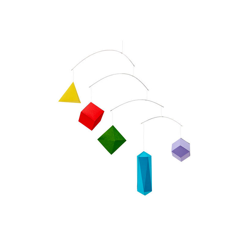 韩国 sgt polygon mobile 几何体平衡雕塑 纸质动态diy挂饰