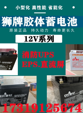 CiTBAT狮牌蓄电池CB12V7AH12AH17AH20AH24AH26AH38AH40AH65AH100A