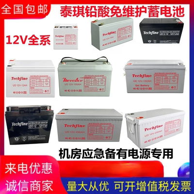 Techfine 泰琪丰蓄电池UD12V-17AH安防7.2AH9A12A24A38A40A65A100