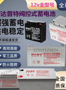 阿达普特ADPT蓄电池NP17-12电梯12V9AH12V24AH38AH65AH100AHUPS