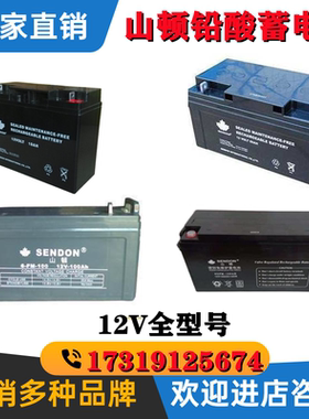 SENDON山顿蓄电池6-FM-100消防12V65AH38AH24A100AH直流屏UPS电源