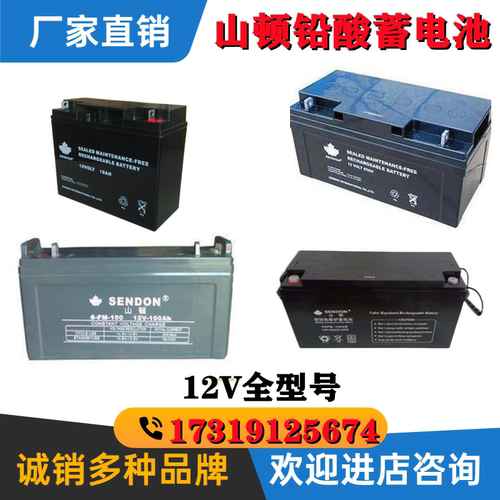 SENDON山顿蓄电池6-FM-100消防12V65AH38AH24A100AH直流屏UPS电源