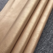 F2097浅金色山羊皮箱包手工diy真皮皮料1.1 1.3mm软箱包皮具面料