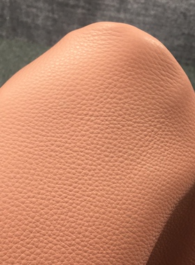 B1387日本粉色荔枝纹头层牛皮真皮手工DIY皮料2mm偏软箱包鞋皮具