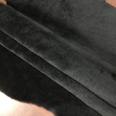 yg489黑色羊羔毛皮毛一体真皮手工DIY皮料