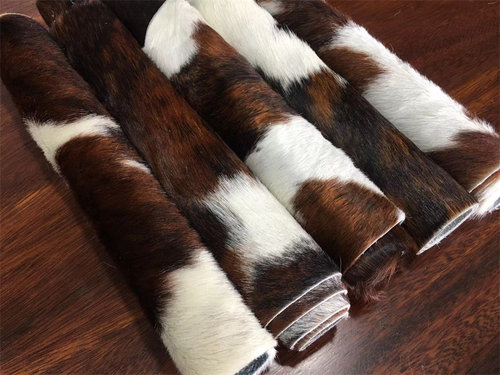 奶牛毛皮毛一体皮料真皮皮料