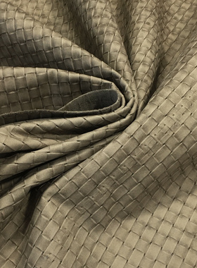 H3221复古压花编织纹头层牛皮真皮手工DIY皮料1偏软箱包鞋靴皮具