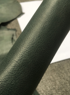 YP037墨绿色羊巴戈反面羊皮真皮手工DIY皮料0.8mm软